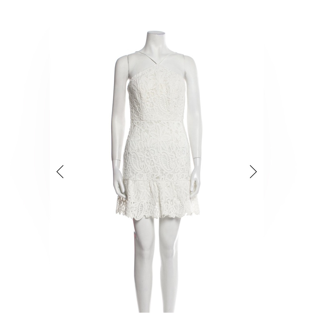 Milly White Lace Long Sleeve Dress